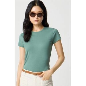 J Crew Essential Tee Short Sleeve Crew Neck Solid Green T Shirt Size XS NWT